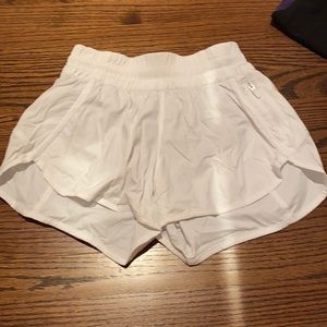 White Lululemon shorts